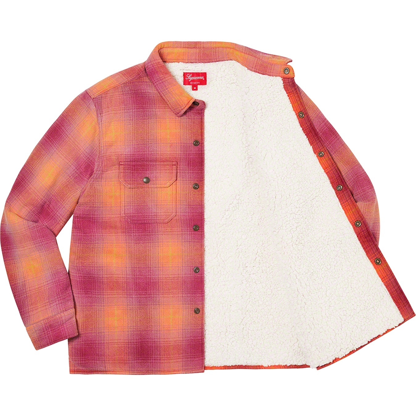 Shearling Lined Flannel Shirt view 4